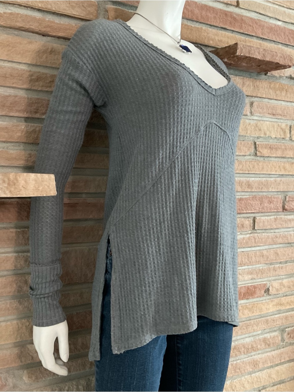 Princess Vera Wang Stretch Tunic Top Gray XS